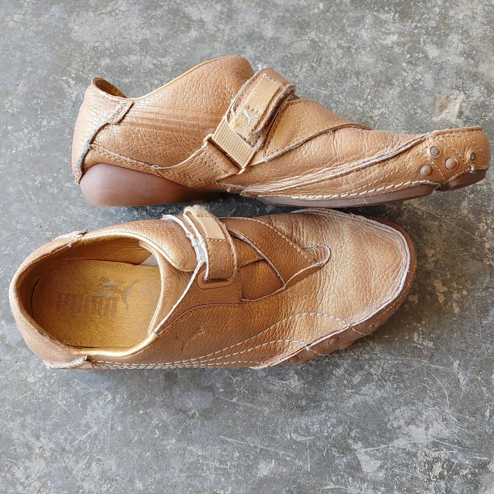 RARE Gold Leather Sneakers (8 US)